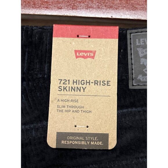 NEW! Levi's 721 High Rise Skinny Thick Corduroy Pants Women's Size 30 x 30 - Picture 9 of 12